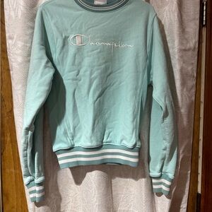Champion Light teal Crewneck Sweatshirt